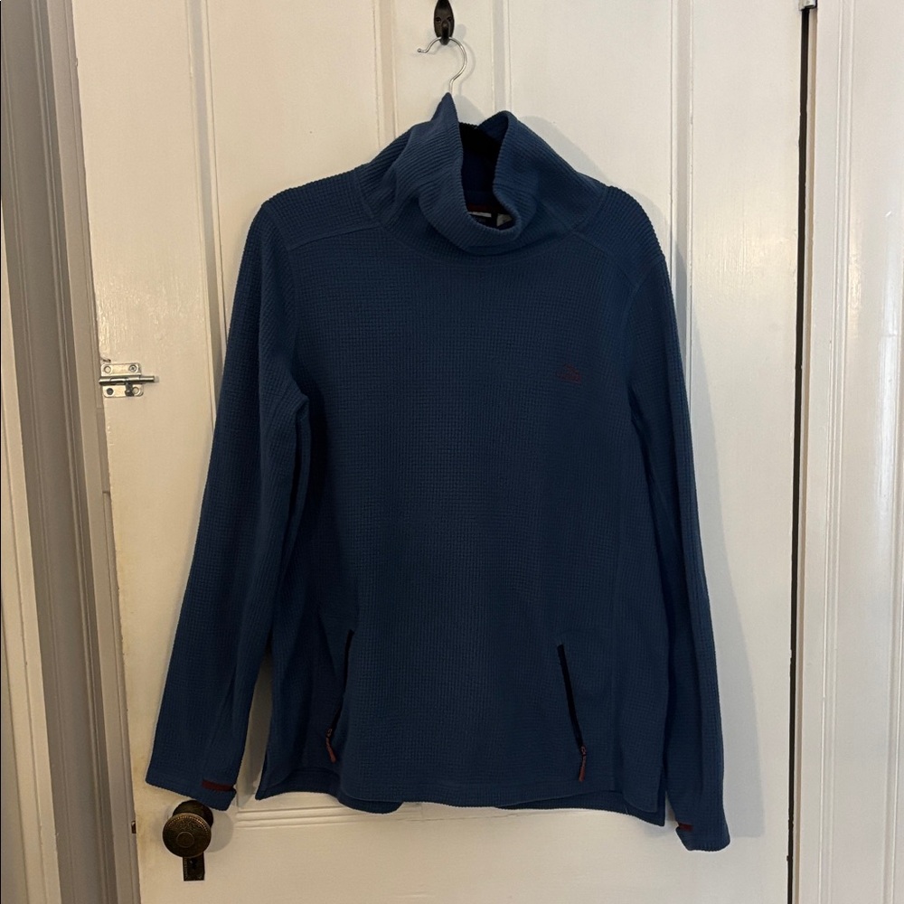 L.L. Bean Light Blue Waffle Knit Fleece Tunic XL